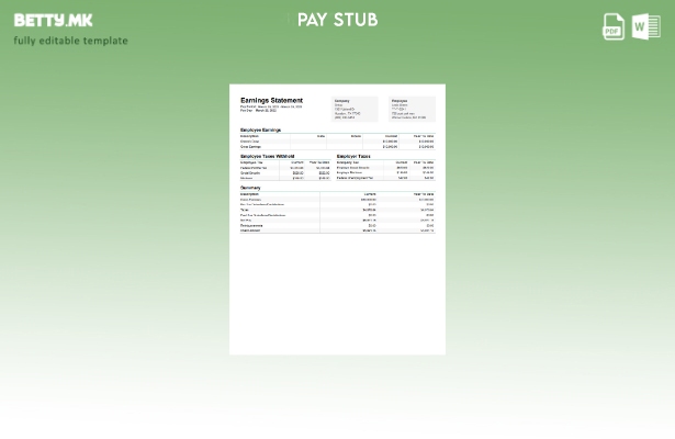 модерен стил Шаблон за изјава за заработка на компанијата Ontop